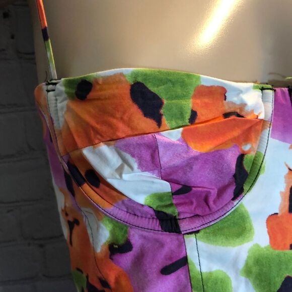 Moda International Colorful Mod Lowcut Sundress 4 - Picture 12 of 16